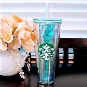 Iridescent mermaid scale Starbucks tumbler